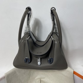 Hermès Импортная сумка из кожи TC серебристо-золотыми застежками