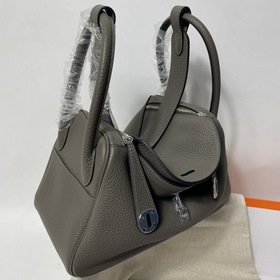Hermès Импортная сумка из кожи TC серебристо-золотыми застежками