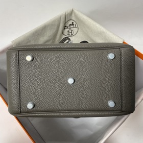 Hermès Импортная сумка из кожи TC серебристо-золотыми застежками