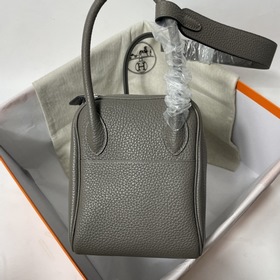 Hermès Импортная сумка из кожи TC серебристо-золотыми застежками 