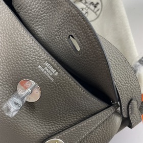 Hermès Импортная сумка из кожи TC серебристо-золотыми застежками 