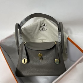 Hermès Импортная сумка из кожи TC серебристо-золотыми застежками