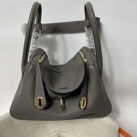 Hermès Импортная сумка из кожи TC серебристо-золотыми застежками