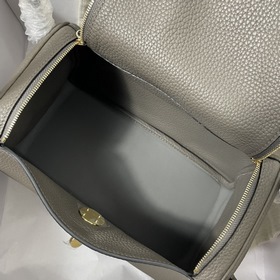 Hermès Импортная сумка из кожи TC серебристо-золотыми застежками 