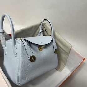 Hermès Импортная сумка из кожи TC, синий с золотыми серебряными з