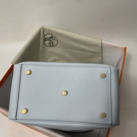 Hermès Импортная сумка из кожи TC, синий с золотыми серебряными з