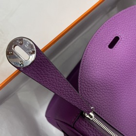 Hermès Импортная сумка из кожи TC серебристой пряжкой в форме баб