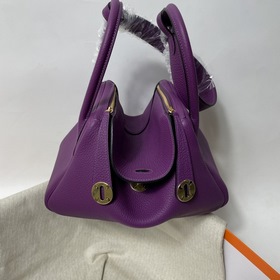 Hermès Импортная сумка из кожи TC с фиолетово-золотой пряжкой Сум