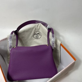 Hermès Импортная сумка из кожи TC с фиолетово-золотой пряжкой Сум