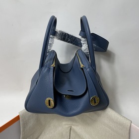 Hermès Импортная сумка из кожи TC с матово-синей и золотой застеж