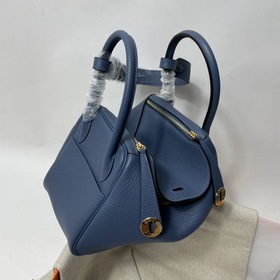 Hermès Импортная сумка из кожи TC с матово-синей и золотой застеж