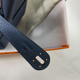 Hermès Импортная сумка из кожи TC с матово-синей и золотой застеж