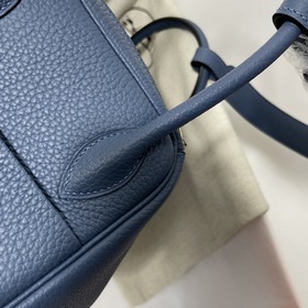 Hermès Импортная сумка из кожи TC с матово-синей и золотой застеж