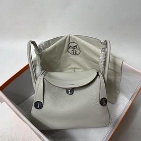 Hermès Импортная сумка из кожи TC с жемчужно-серыми серебристыми
