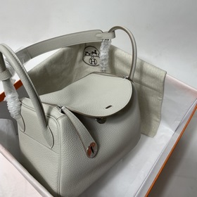 Hermès Импортная сумка из кожи TC с жемчужно-серыми серебристыми