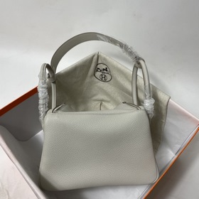 Hermès Импортная сумка из кожи TC с жемчужно-серыми серебристыми