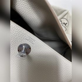 Hermès Импортная сумка из кожи TC с жемчужно-серыми серебристыми 