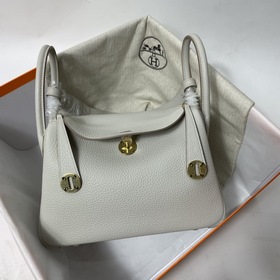 Hermès Импортная сумка из телячьей кожи с жемчужно-серыми серебря