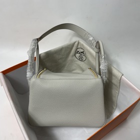 Hermès Импортная сумка из телячьей кожи с жемчужно-серыми серебря