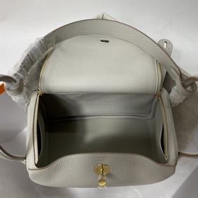 Hermès Импортная сумка из телячьей кожи с жемчужно-серыми серебря