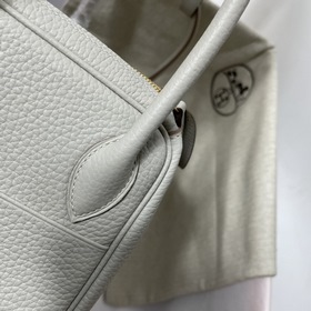 Hermès Импортная сумка из телячьей кожи с жемчужно-серыми серебря