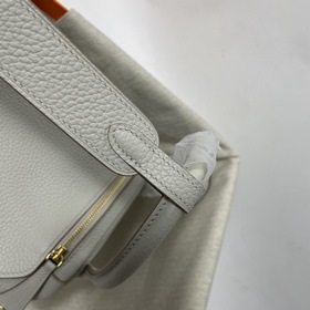 Hermès Импортная сумка из телячьей кожи с жемчужно-серыми серебря