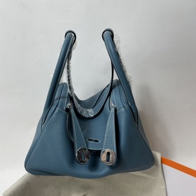 Hermès Импортная сумка из кожи TC, джинсовый синий с золотыми сер