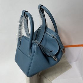 Hermès Импортная сумка из кожи TC, джинсовый синий с золотыми сер