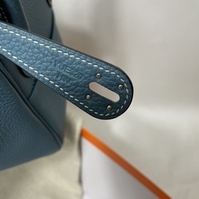 Hermès Импортная сумка из кожи TC, джинсовый синий с золотыми сер