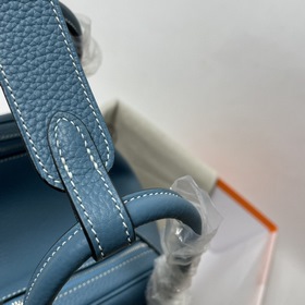 Hermès Импортная сумка из кожи TC, джинсовый синий с золотыми сер