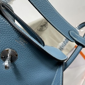 Hermès Импортная сумка из кожи TC, джинсовый синий с золотыми сер