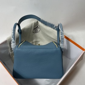 Hermès Импортная сумка из кожи TC, джинсовый синий с золотыми сер