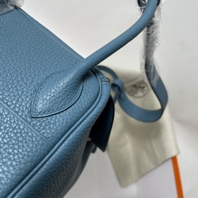 Hermès Импортная сумка из кожи TC, джинсовый синий с золотыми сер