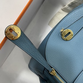 Hermès Импортная сумка из кожи TC, джинсовый синий с золотыми сер