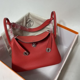Hermès Импортная сумка из кожи TC с красной и золотой застежкой С