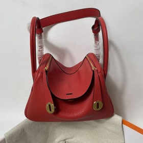 Hermès Импортная сумка из кожи TC с красными серебряными застежка