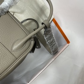 Hermès Импортная сумка из кожи TC, асфальтово-серая с золотыми се