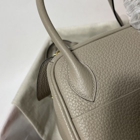 Hermès Импортная сумка из кожи TC, асфальтово-серая с золотыми се