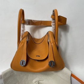 Hermès Импортная сумка из кожи TC, оранжевая с золотыми серебряны
