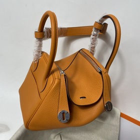 Hermès Импортная сумка из кожи TC, оранжевая с золотыми серебряны