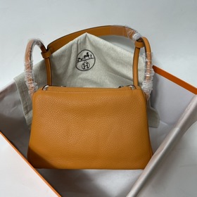 Hermès Импортная сумка из кожи TC, оранжевая с золотыми серебряны