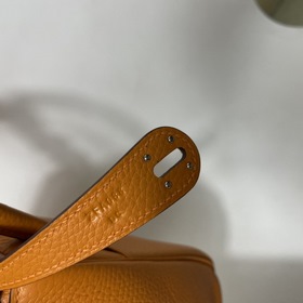 Hermès Импортная сумка из кожи TC, оранжевая с золотыми серебряны