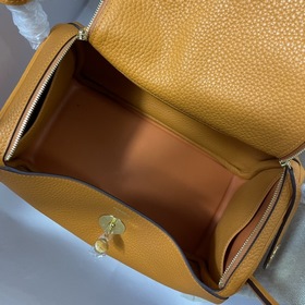Hermès Импортная сумка из кожи TC, оранжевая с золотыми серебряны