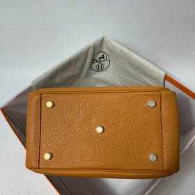 Hermès Импортная сумка из кожи TC, оранжевая с золотыми серебряны