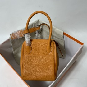 Hermès Импортная сумка из кожи TC, оранжевая с золотыми серебряны