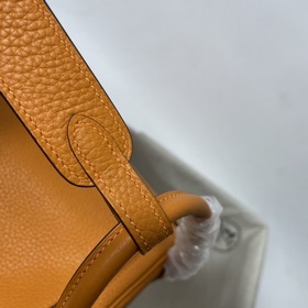 Hermès Импортная сумка из кожи TC, оранжевая с золотыми серебряны
