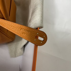 Hermès Импортная сумка из кожи TC, оранжевая с золотыми серебряны