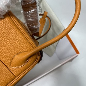 Hermès Импортная сумка из кожи TC, оранжевая с золотыми серебряны