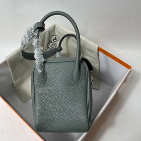 Hermès Импортная сумка из кожи TC, миндально-зеленая с золотыми с