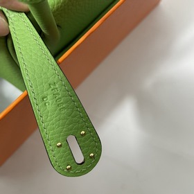 Hermès Импортная сумка из кожи TC, авокадо-зеленая с золотыми сер